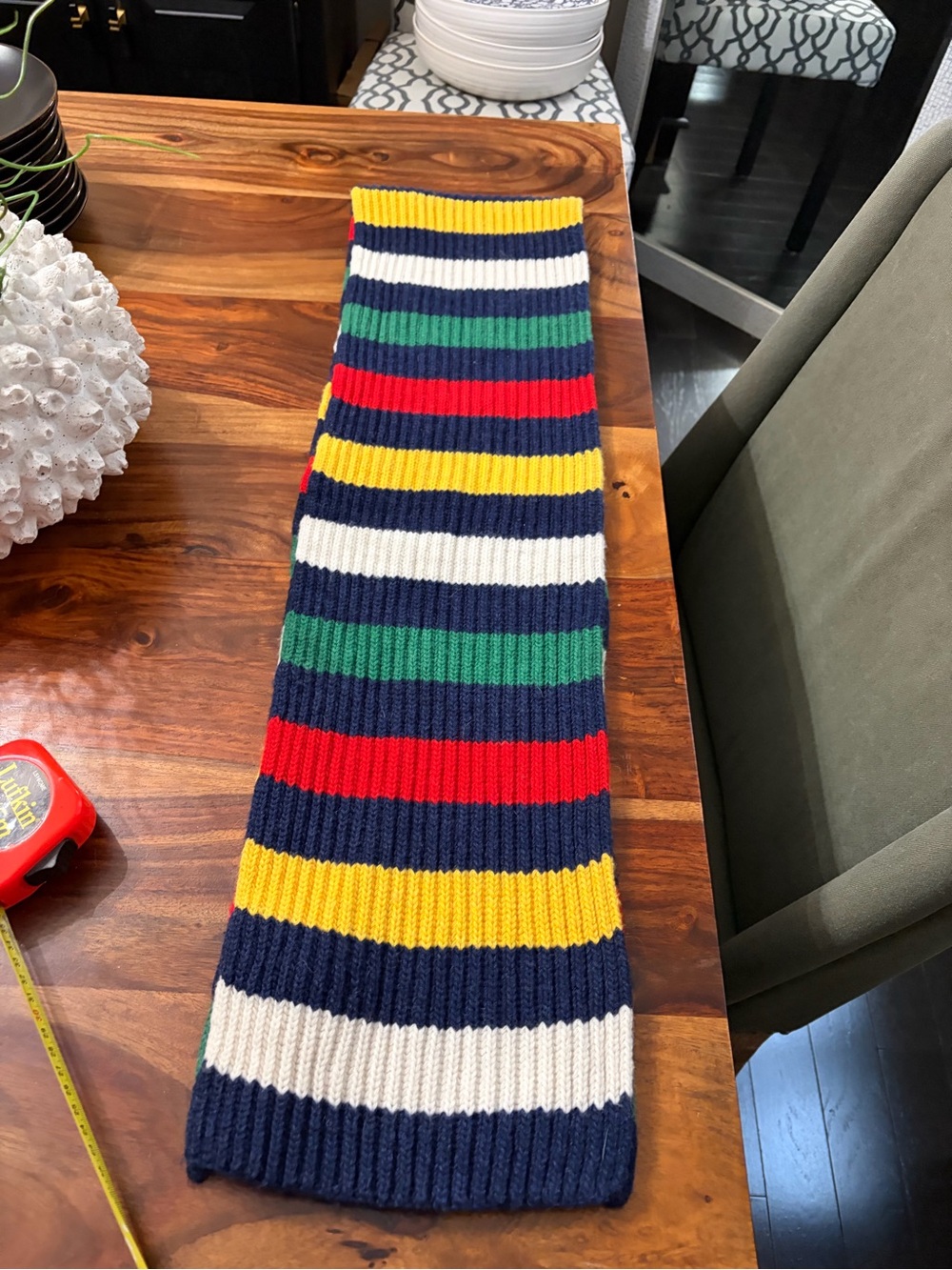 Hudson Bay Striped Rib-Knit Maxi Skirt in Navy Multi 🇨🇦🇨🇦🇨🇦🇨🇦
